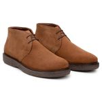 Bota Ankle Boot Chicago Camurça Castanho