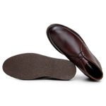 Bota Ankle Boot Chicago Couro Café