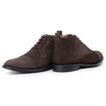 Bota Masculina Ankle Boot Brogue Camurça Café