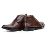 Bota Masculina Sopraffino Ankle Boot Brogue Couro Havana 