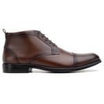 Bota Masculina Sopraffino Ankle Boot Brogue Couro Havana 