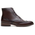 Bota Masculina Paris Brogue Couro Chocolate