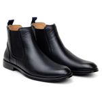 Bota Masculina Berlim Chelsea Couro Pelica Preto