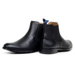 Bota Masculina Berlim Chelsea Couro Pelica Preto