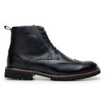 Bota Brogue Ravena Couro Preto 