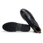 Bota Brogue Ravena Couro Preto 