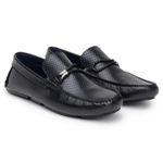 Mocassim Masculino Sopraffino Drive Fivela Couro Preto