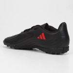 Chuteira Deportivo II Society Infantil Adidas - Preto + Vermelho