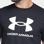 Camiseta Under Armour Sportstyle Masculina - Preto+Branco