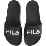 Chinelo Slide Fila Sleek Feminino - Preto+Branco