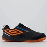 Chuteira Futsal Umbro Pro 5 Bump Unissex - Preto+Laranja
