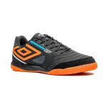 Chuteira Futsal Umbro Pró 5 Bump Club Unissex - Grafite+Laranja