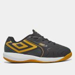 Chuteira Futsal Juvenil Umbro Pro 5 - Preto+Dourado