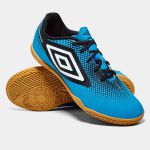 Chuteira Futsal Umbro Cannon Unissex - Azul+Branco