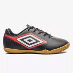Chuteira Futsal Umbro Cannon Unissex - Preto+Vermelho
