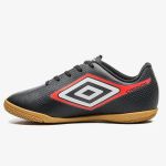 Chuteira Futsal Umbro Cannon Unissex - Preto+Vermelho