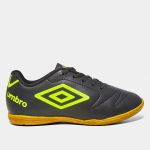 Chuteira Futsal Juvenil Umbro Class 2.2 - Preto+Limão