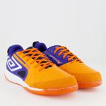 Chuteira Futsal Umbro Pró 5 Bump - Laranja + Azul