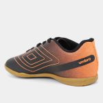 Chuteira Futsal Juvenil Umbro Warskin Unissex - Preto+Branco