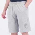 Bermuda Fila Practical Logo Outline Cinza Mescla