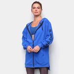 Jaqueta Moletom Fila Long Sports Foward Feminina - Azul+Preto