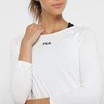 Camiseta Fila Bio II Manga Longa Feminina - Off White