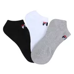 Kit Meia Fila Cano Curto Logo c/ 3 pares - Preto branco e mescla 34/38