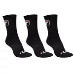 Kit Meia Fila Cano Alto c/ 3 pares Preto 34/38