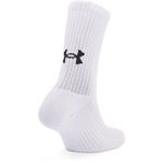 Kit Meia Under Armour Cano Longo Core Cotton Crew 3 Pares - Branco
