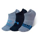 Meia Unissex Under Armour Essentials Invisivel - Pacote com 3 pares - Azul