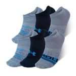 Meia Unissex Under Armour Essentials Invisivel - Pacote com 6 pares - Azul