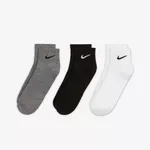 Kit 6 Pares Meia Nike Everyday Cushion Unissex Cano Médio - 44/48 - Preto Cinza e Branco