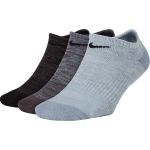 Kit Meia Nike Cano Baixo C/3 Pares Feminina - Preto+Cinza+Azul - 34 ao 38