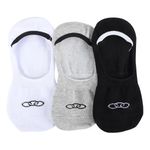 Kit 9 Pares de Meia Olympikus Tri Ultra Invisível c/ 3 Pares - Branco+Preto