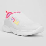 Tênis Infantil Slip On Fila Cano Baixo Gamer - Branco+Rosa