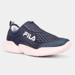 Tênis Infantil Slip On Fila Cano Baixo Gamer - Marinho+Pink