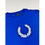 Camiseta Fred Perry - Azul Royal - Emborrachada