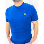 Camiseta Fred Perry - Azul Royal Logo Amarela - Egípcia