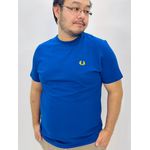 Camiseta Fred Perry - Azul Royal Logo Amarela - Egípcia