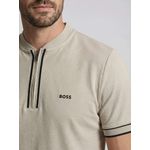 POLO BOSS ZIPER - BEGE