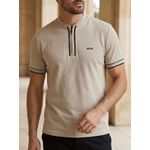 POLO BOSS ZIPER - BEGE