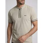 POLO BOSS ZIPER - BEGE