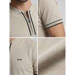 POLO BOSS ZIPER - BEGE