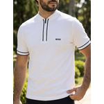 POLO BOSS ZIPER - BRANCO