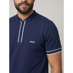 POLO BOSS ZIPER - MARINHO