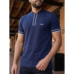 POLO BOSS ZIPER - MARINHO