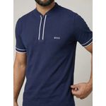 POLO BOSS ZIPER - MARINHO