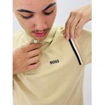 GOLA POLO BOSS DIFERENCIADA NA MANGA - BEGE