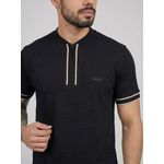 POLO BOSS ZIPER - PRETO