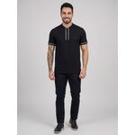 POLO BOSS ZIPER - PRETO